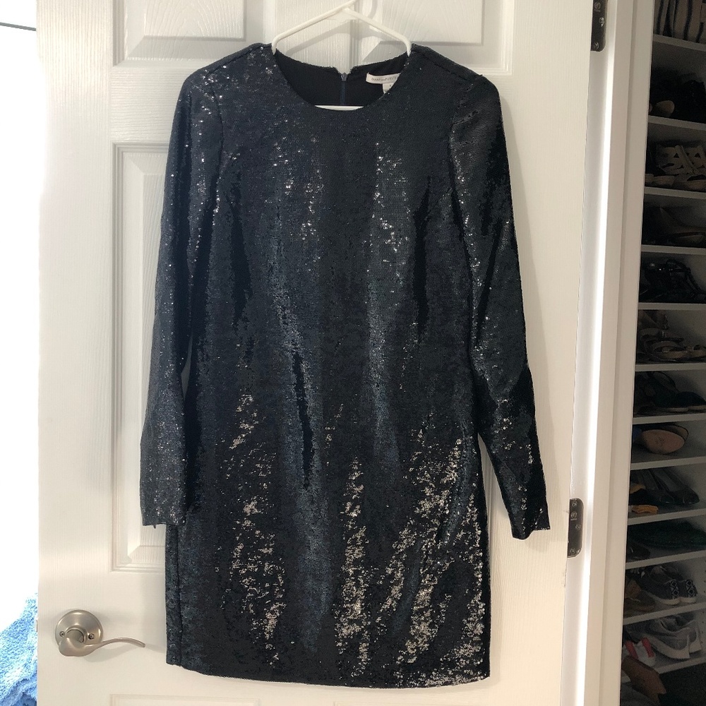 DIANE von FURSTENBERG DVF Navy Sequin Dress